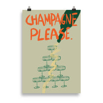 Poster decorativo “Champagne Please”