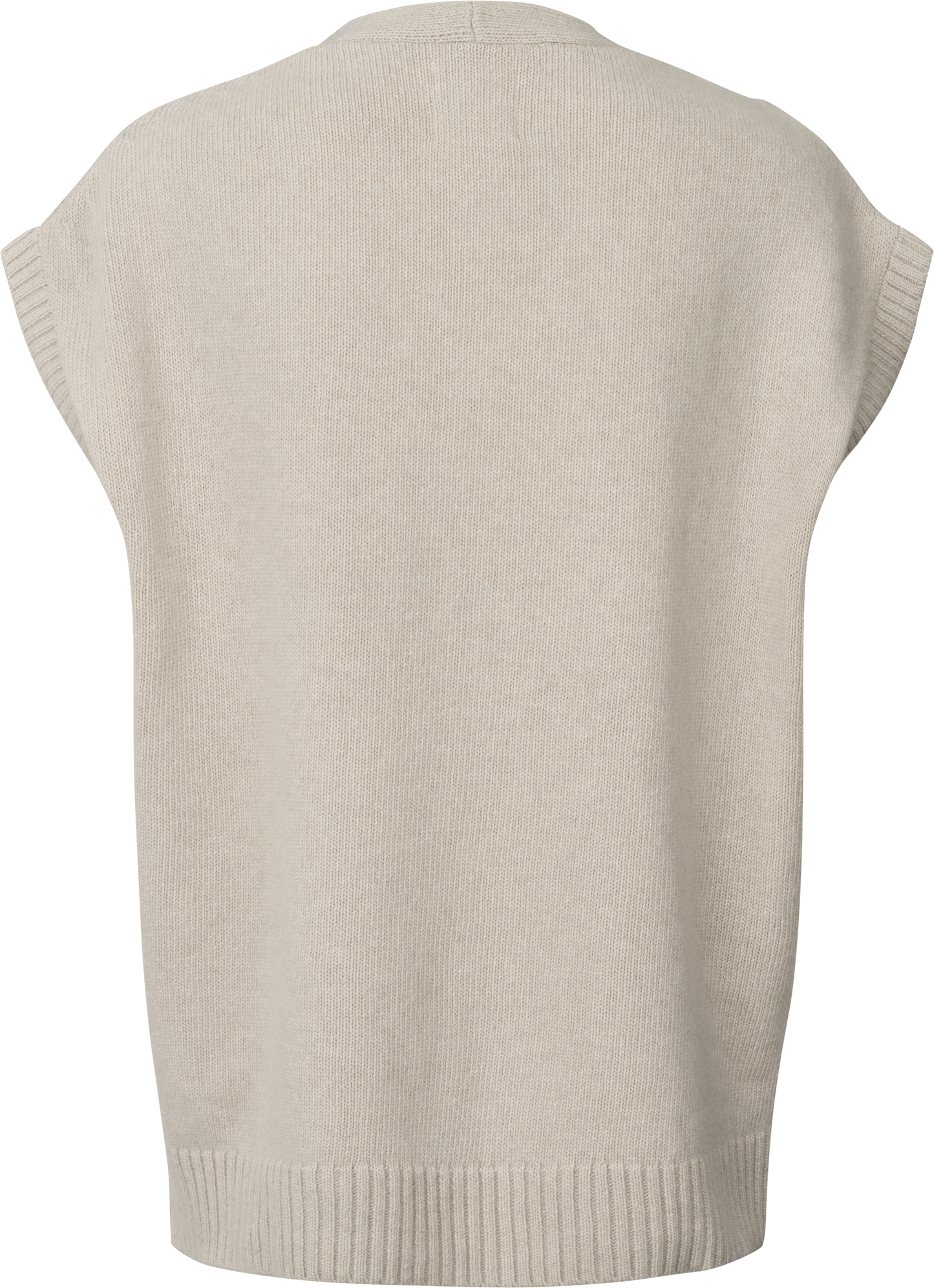 Gilet oversize in lana d’agnello con bottoni e scollo a V