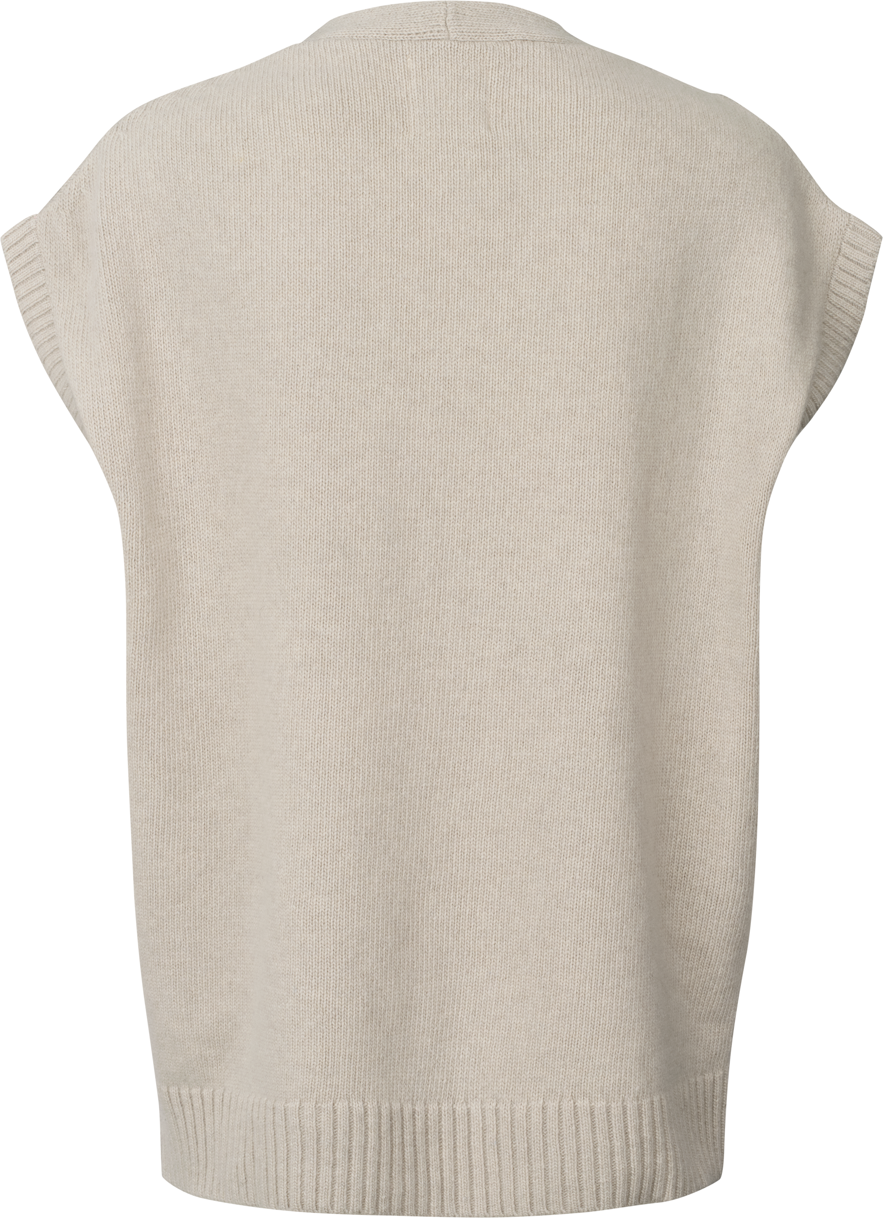 Gilet oversize in lana d’agnello con bottoni e scollo a V