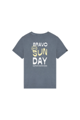 T-shirt Bravo in cotone organico con stampa effetto vintage