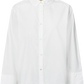 Camicia corta Flora in popeline di cotone biologico bianca