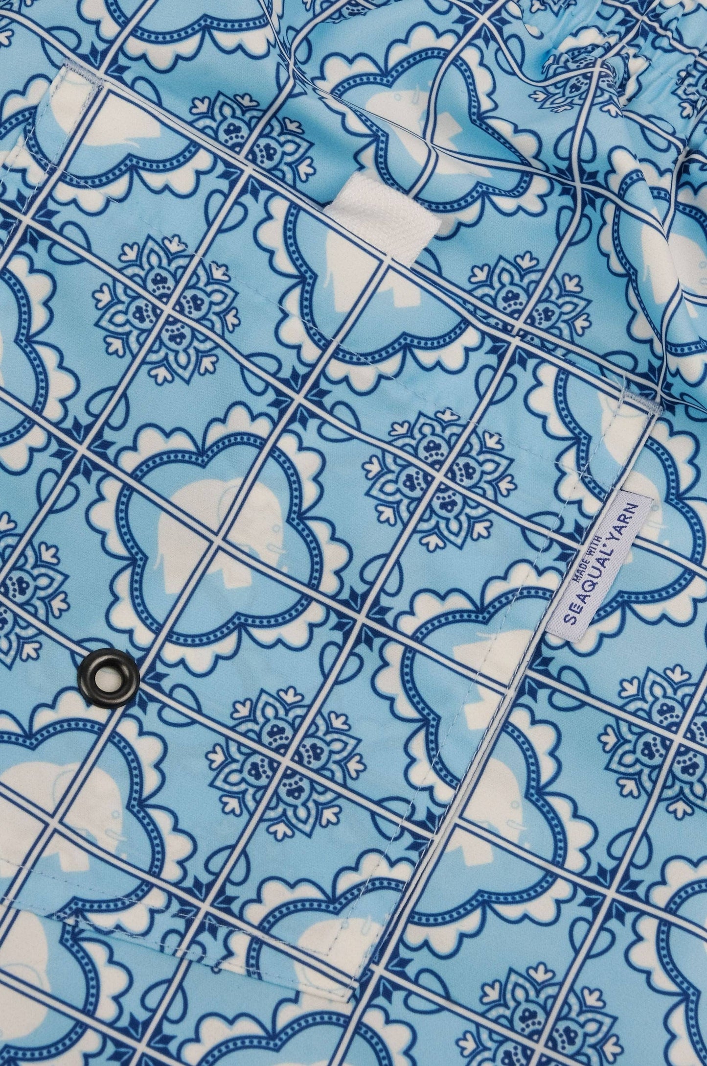 Costume da bagno Tiles in SEAQUAL® Yarn azzurro chiaro