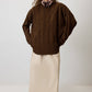 Maglione girocollo in maglia a trecce