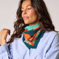 Piccolo foulard in cotone biologico Paola arancione