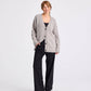 Cardigan Edith in lana d’agnello grigio pietra