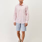 Camicia uomo in lino a righe sottili