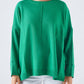 Maglione in maglia morbida con scollo tondo Nervo