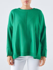 Maglione in maglia morbida con scollo tondo Nervo