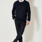 Pantaloni Palermo in flanella blu navy