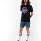 T-shirt unisex in cotone biologico con grafica vintage anni 80
