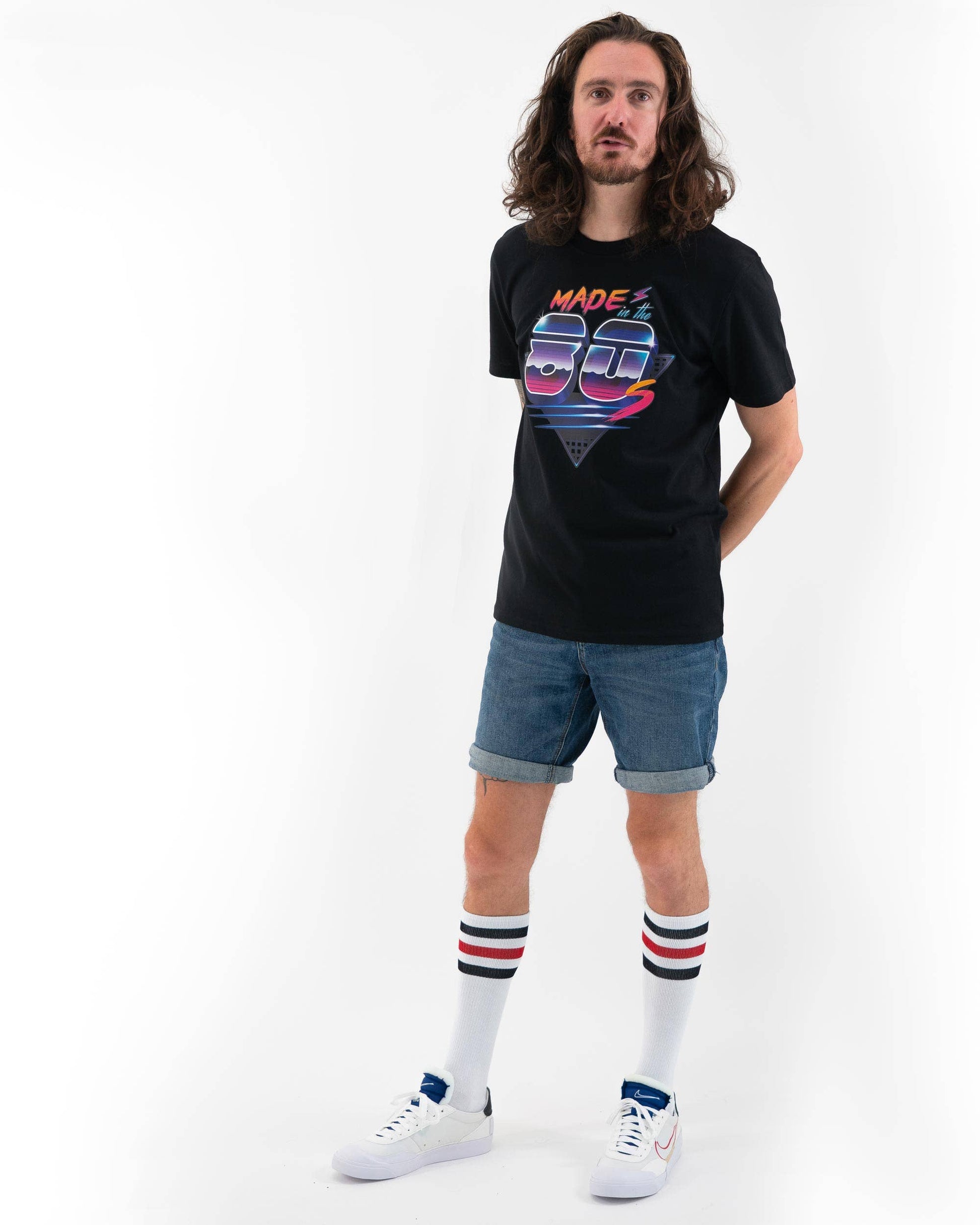 T-shirt unisex in cotone biologico con grafica vintage anni 80
