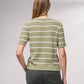 Cardigan a righe in maglia con bottoni dorati
