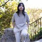 Maglione girocollo in maglia a maniche corte
