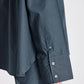 Camicia corta Flora in popeline di cotone biologico blu denim