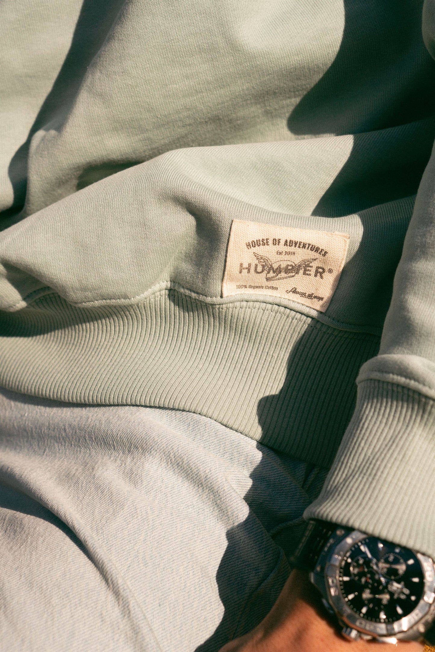 Jersey Aviation verde in cotone biologico