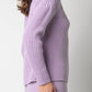 Maglione a collo alto in misto cashmere con trecce 3D