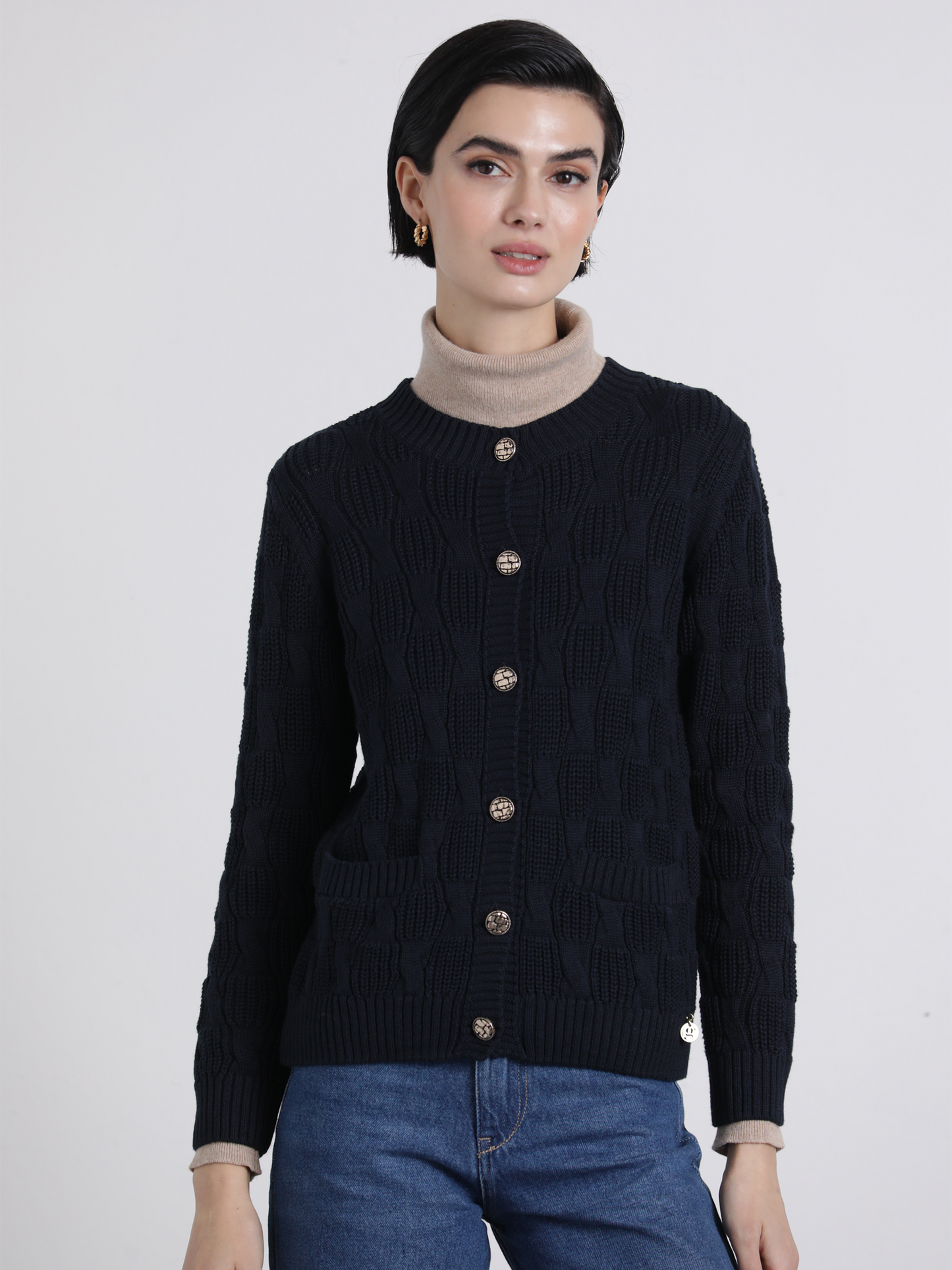 Cardigan in maglia con tasche