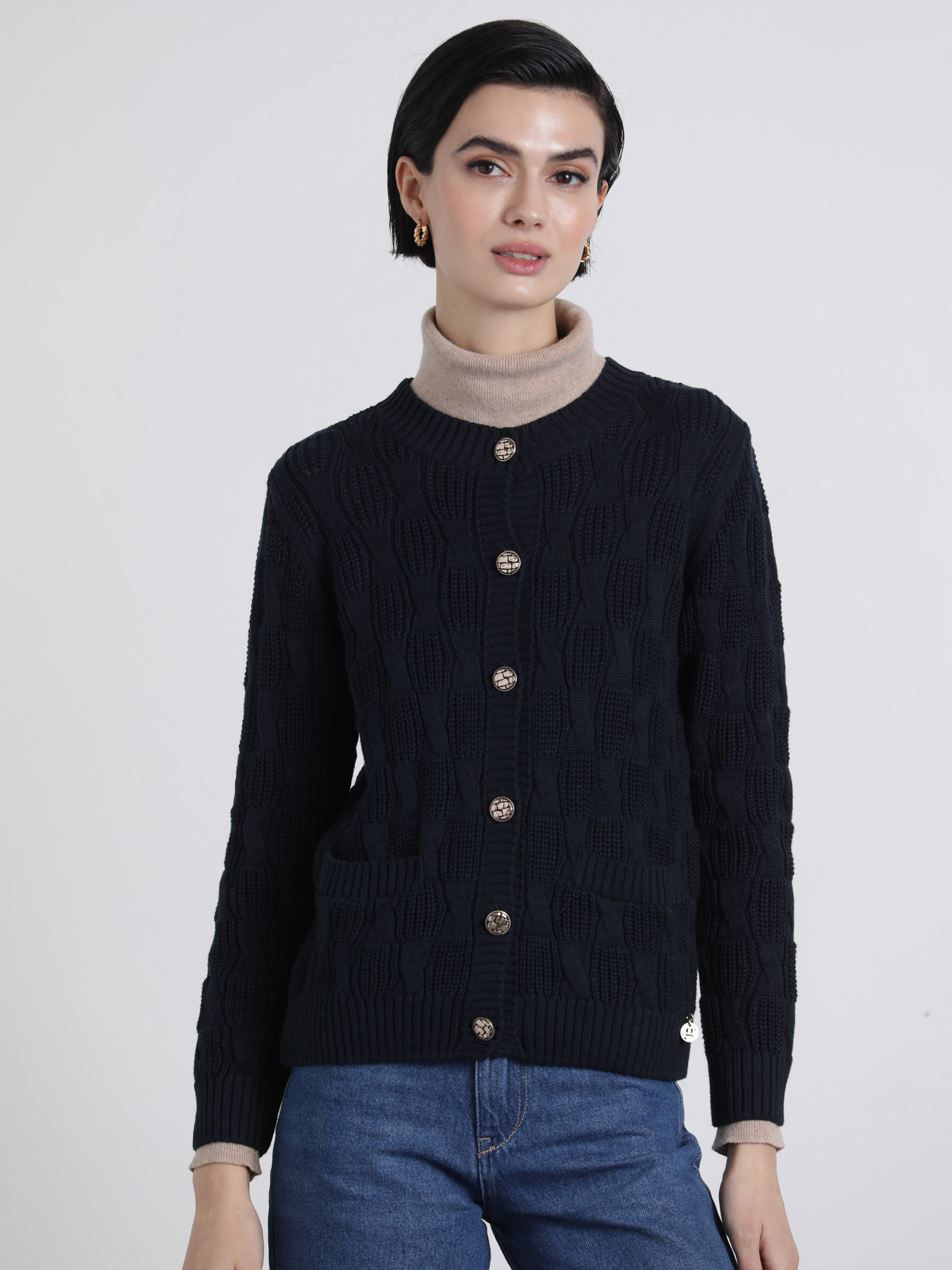 Cardigan in maglia con tasche