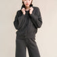 Cardigan polo in misto cashmere con trecce