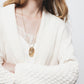 Cardigan a maglia strutturata con collo a imbuto
