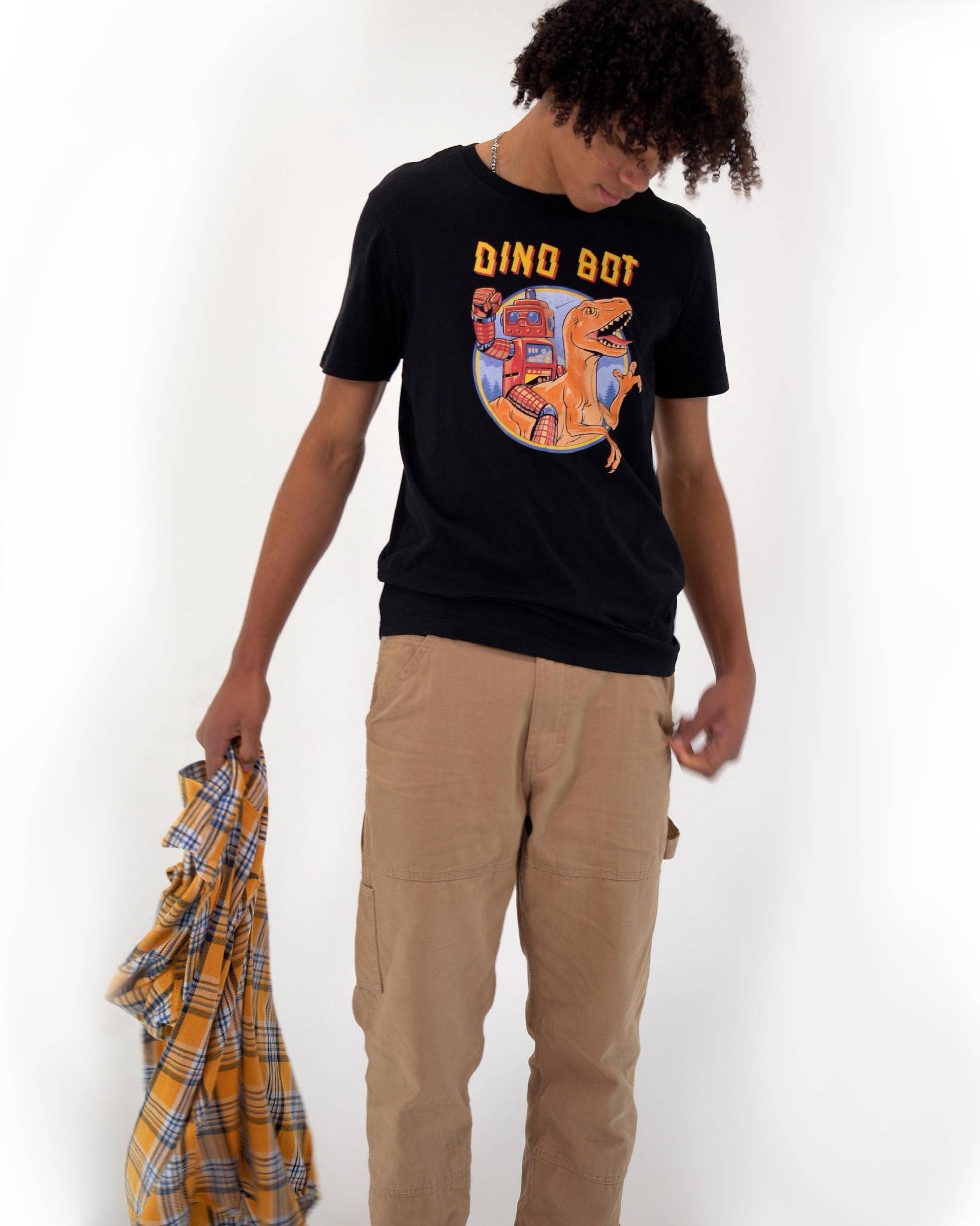 T-shirt Dino Bot con grafica vintage