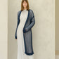 Cardigan maxi all’uncinetto in cotone