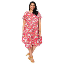 Vestito estivo midi floreale in voile di cotone