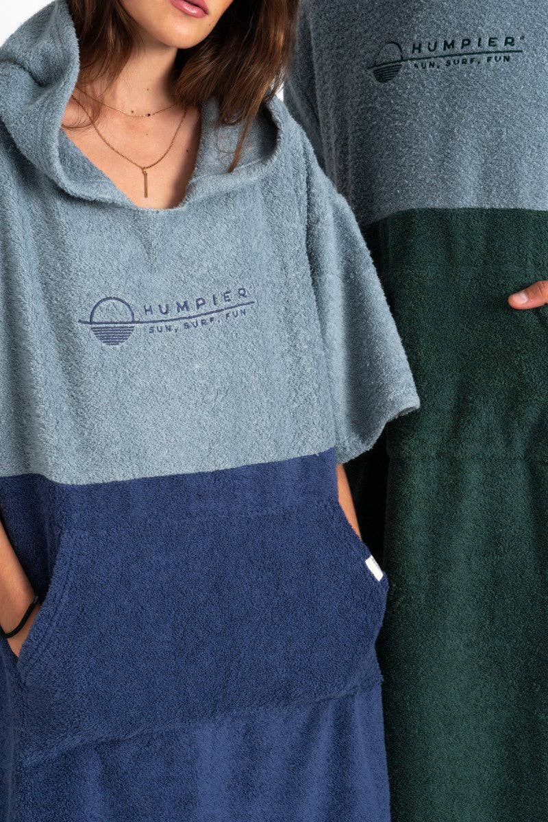 Poncho surf in cotone biologico Sunset Verde