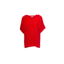 Maglia traforata in cotone a manica corta