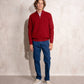 Maglione uomo in maglia con zip al collo