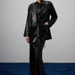 Kimono di paillettes nero con cintura