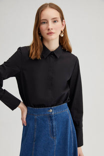 Body camicia nero con antiscivolo