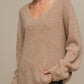 Maglione in maglia con scollo a V
