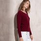 Maglia basic in viscosa con scollo a V