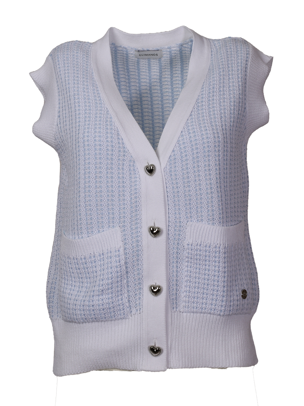 Gilet in maglia senza maniche in cotone