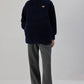 Felpa in pile blu navy