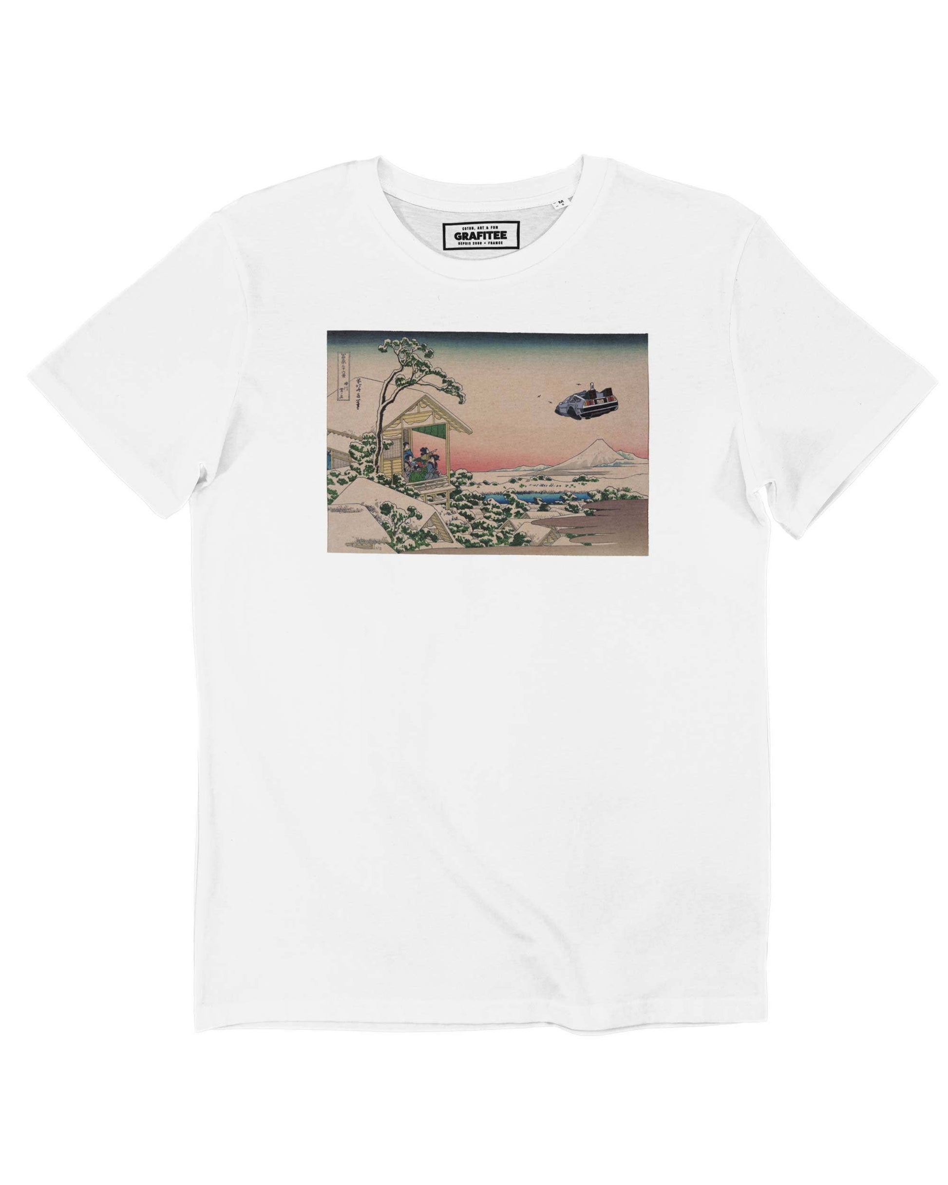 T-shirt unisex in cotone biologico con stampa “Floating Car”