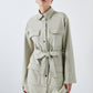 Camicia overshirt con cintura in vita