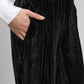 Pantaloni neri in velluto a vita alta Patrilou