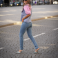 Jeans skinny Banga con strass