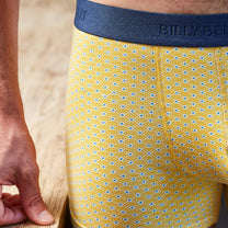 Boxer in cotone biologico giallo con stampa giapponese