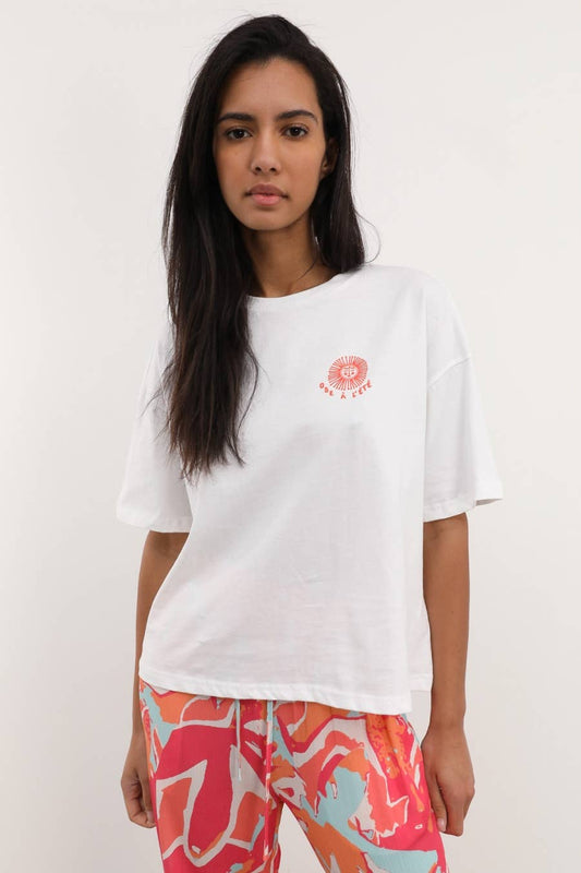 T-shirt Tunis con stampa estiva