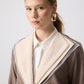 Giacca in feltro con maxi colletto in organza