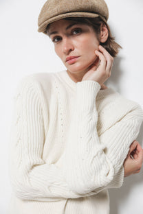 Maglione a maglia strutturata