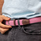 Cintura intrecciata elastica rosa nebbia