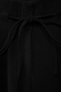 Pantaloni palazzo a vita alta con pieghe