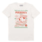 T-shirt Pizzeria con gatto sulla scatola della pizza