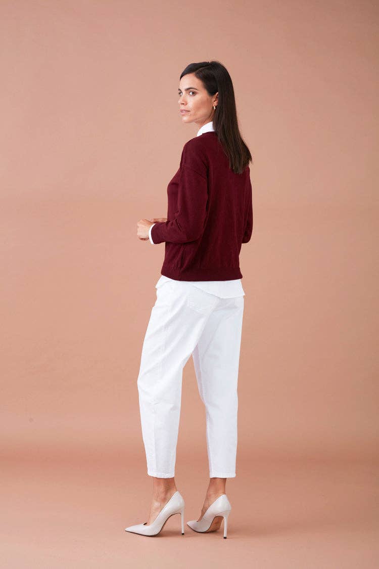 Felpa ricamata con fiocchi