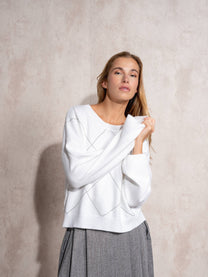 Maglione in maglia con motivo a rombi