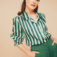 Camicia a righe Pluton con collo smoking